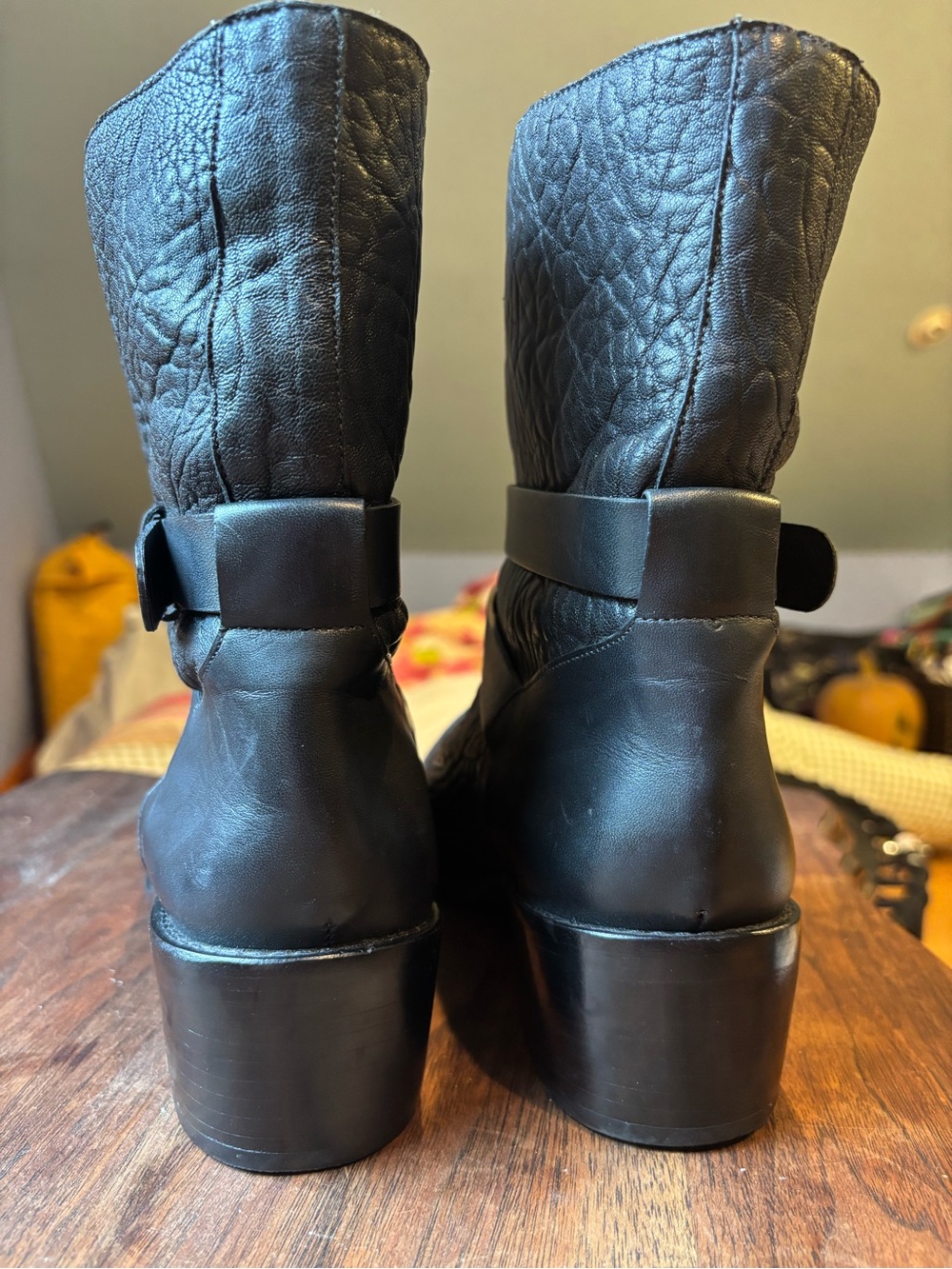Loeffler Randall Vesper Black Leather Mid-Calf Boots - Picture 4 of 8